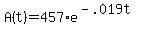 +A%28t%29+=+457%2Ae%5E%28-.019t%29+