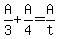 +A%2F3+%2B+A%2F4+=+A%2Ft+
