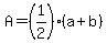 +A=%281%2F2%29%28a%2Bb%29