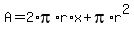 +A=2%2Api%2Ar%2Ax%2Bpi%2Ar%5E2