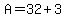 +A=32%2B3