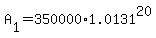 +A%5B1%5D+=+350000%2A1.0131%5E20+