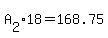 +A%5B2%5D%2A18+=+168.75+