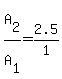 +A%5B2%5D+%2F+A%5B1%5D+=+2.5%2F1+