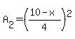 +A%5B2%5D+=+%28%2810-x%29%2F4%29%5E2+