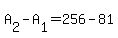 +A%5B2%5D+-+A%5B1%5D+=+256+-+81+
