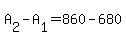 +A%5B2%5D+-+A%5B1%5D+=+860+-+680+