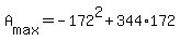 +A%5Bmax%5D+=+-172%5E2+%2B+344%2A172+
