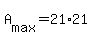+A%5Bmax%5D+=+21%2A21+