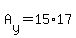 +A%5By%5D+=+15%2A17+