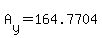 +A%5By%5D+=+164.7704+