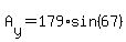 +A%5By%5D+=+179%2Asin%28+67+%29+