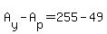 +A%5By%5D+-+A%5Bp%5D+=+255+-+49+