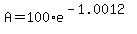 +A+=+100%2Ae%5E%28-1.0012%29+