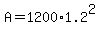 +A+=+1200%2A1.2%5E2+