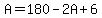 +A+=+180+-+2A+%2B+6+