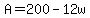 +A+=+200+-+12w+