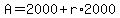 +A+=+2000+%2B+r%2A2000+