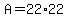 +A+=+22%2A22+