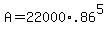 +A+=+22000%2A.86%5E5+