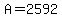 +A+=+2592+