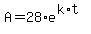 +A+=+28%2Ae%5E%28k%2At%29+