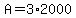 +A+=+3%2A2000+