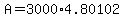 +A+=+3000%2A4.80102+