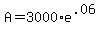 +A+=+3000%2Ae%5E.06+
