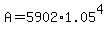 +A+=+5902%2A1.05%5E4+