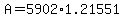 +A+=+5902%2A1.21551+