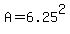 +A+=+6.25%5E2+