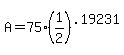 +A+=+75%2A%28+1%2F2+%29%5E.19231+
