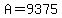 +A+=+9375+