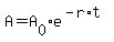 +A+=+A%5B0%5D%2Ae%5E%28-r%2At%29+