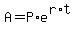 +A+=+P%2Ae%5E%28+r%2At+%29+