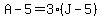 +A-5+=+3%28J-5%29+