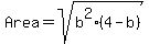 +Area+=+sqrt%28+b%5E2%284+-+b%29+%29+