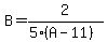 +B=2%2F%285%28A-11%29%29