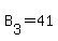 +B%5B3%5D+=+41+