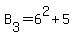 +B%5B3%5D+=+6%5E2+%2B+5+