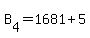 +B%5B4%5D+=+1681+%2B+5+