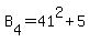 +B%5B4%5D+=+41%5E2+%2B+5+