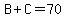 +B+%2B+C+=+70+