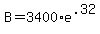 +B+=+3400%2Ae%5E.32+