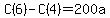 +C%286%29+-+C%284%29+=+200a+