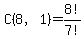 +C%288%2C1%29+=+8%21%2F7%21+