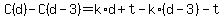 +C%28d%29+-+C%28d-3%29+=+k%2Ad+%2B+t+-+k%2A%28d-3%29+-+t+