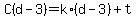 +C%28d-3%29+=+k%2A%28d-3%29+%2B+t+