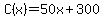 +C%28x%29=50x%2B300